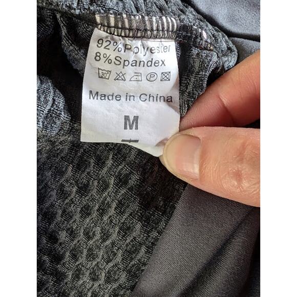 Womans Grey/Black Butt Lifting TikTok Honeycomb Workout Leggings Medium - Picture 7 of 8